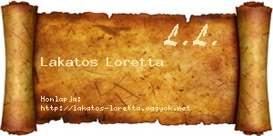 Lakatos Loretta névjegykártya